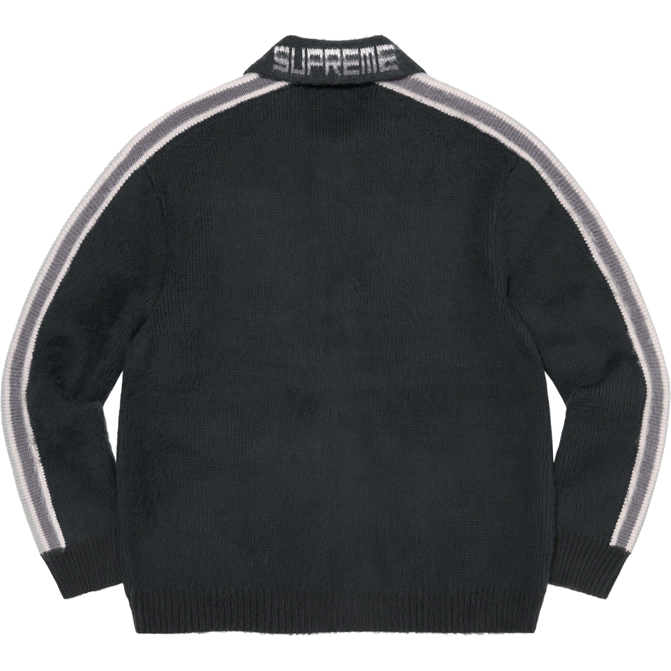 Sleeve Stripe Zip Up Sweater view 7